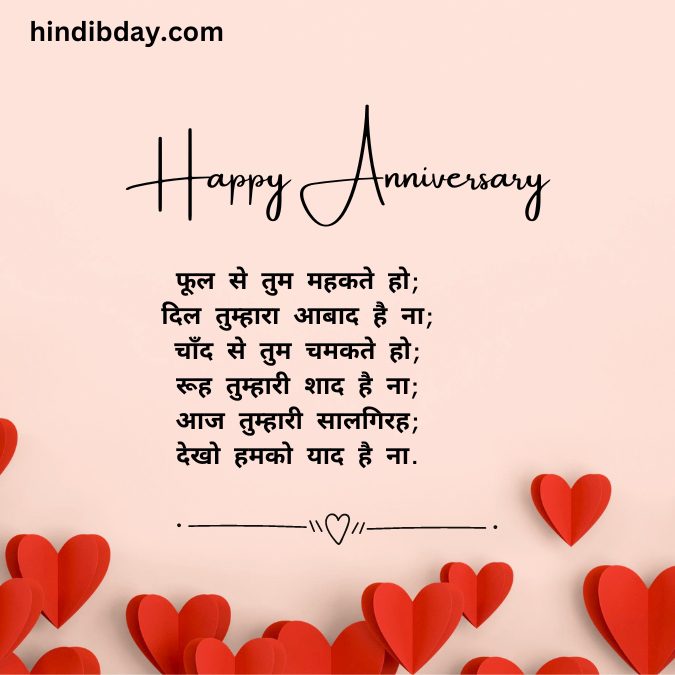 Happy Anniversary Wishes in Hindi