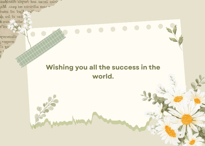 SUCCESS  WISHES
